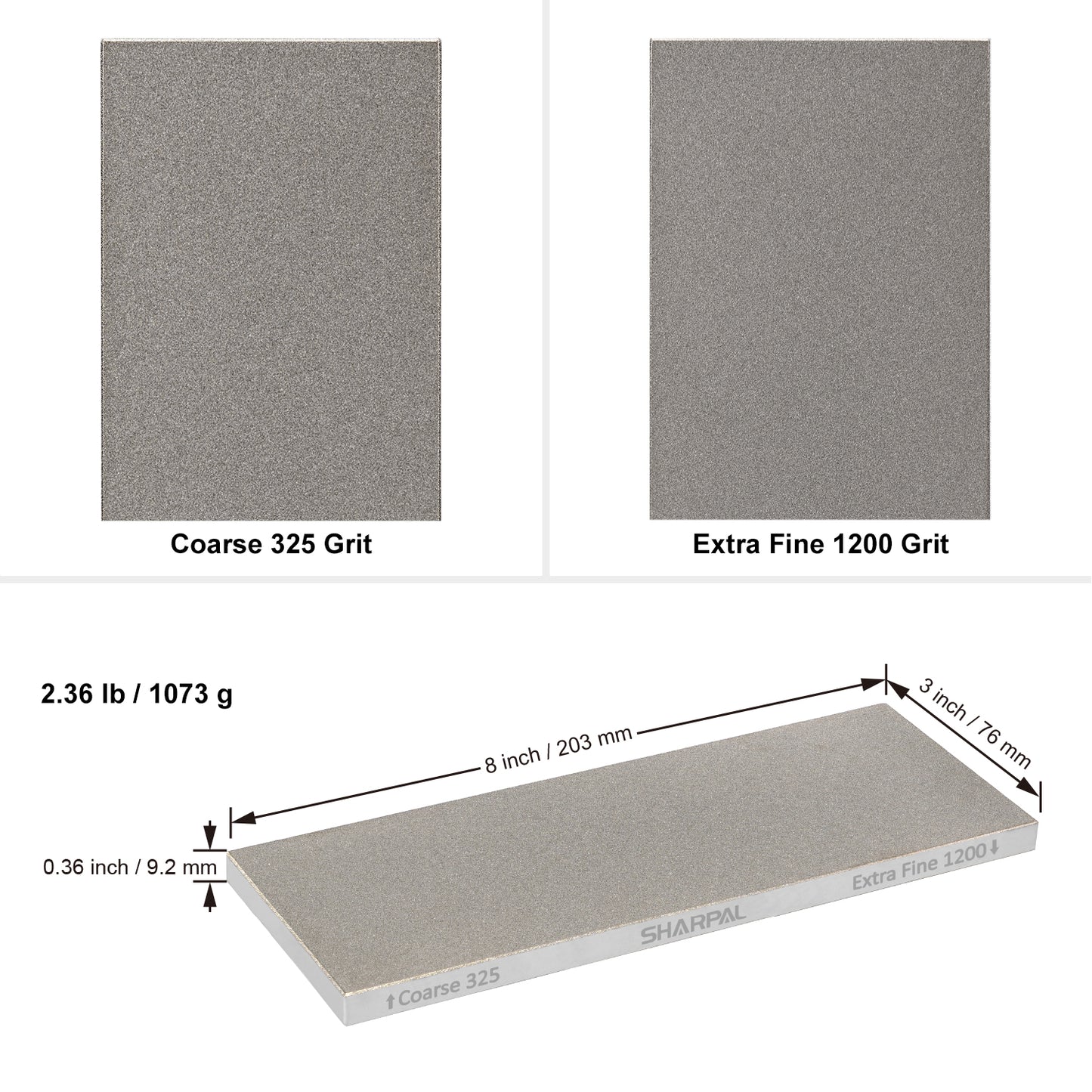162N Dual-Grit Diamond Whetstone 8” x 3” / 203 x 76 mm