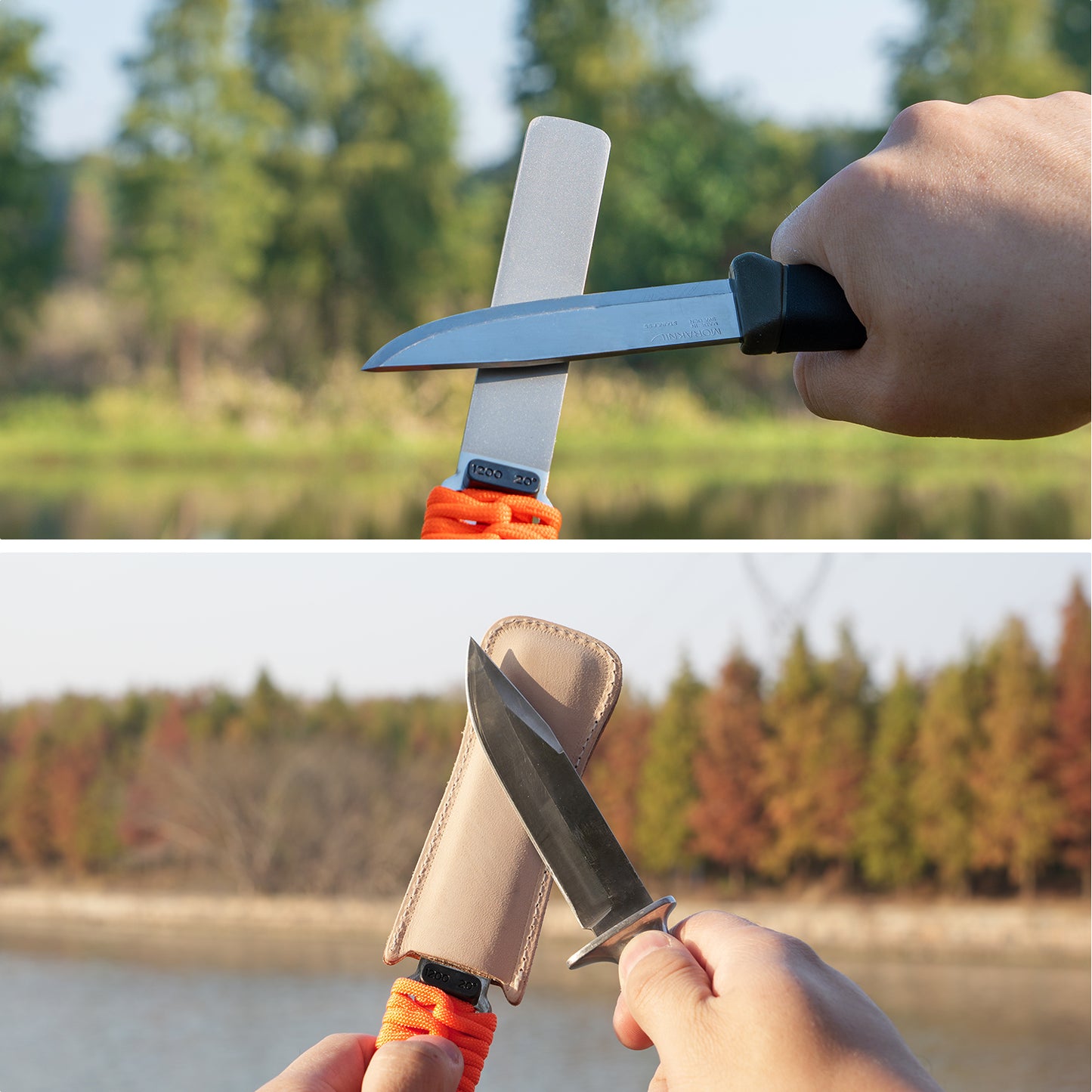181N Dual-Grit Diamond Sharpener with Leather Strop