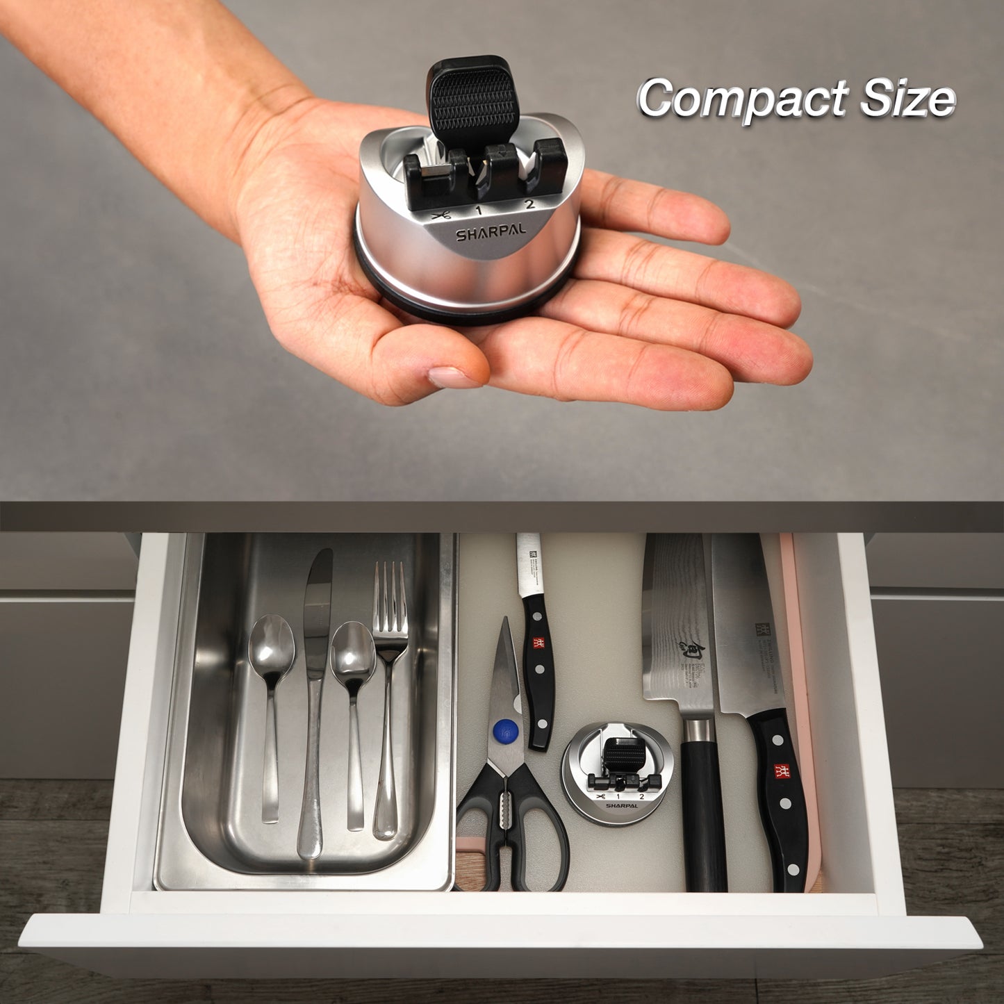191H Knife & Scissors Sharpener with Suction Cup