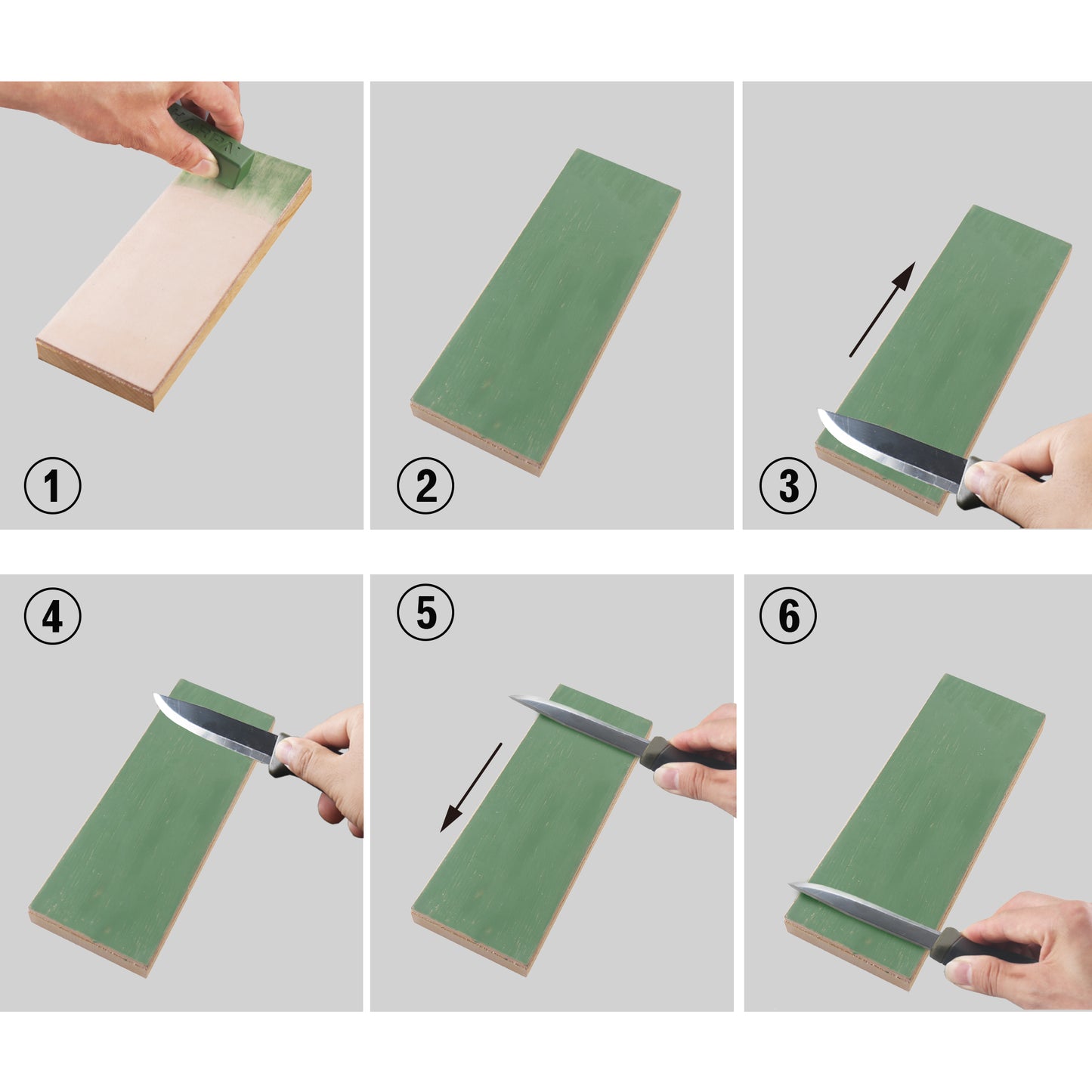 204N Leather Honing Strop with Compound and Angle Guide