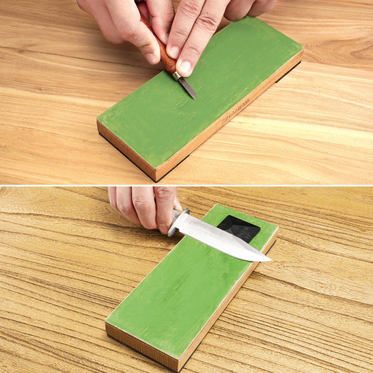 204N Leather Honing Strop with Compound 8″ x 3″