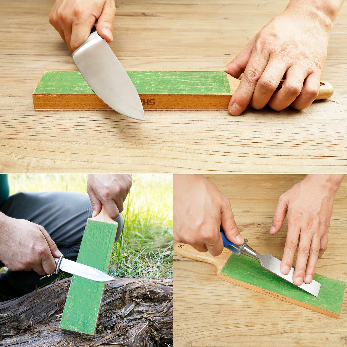 205H Double-Sided Leather Strop with Compound and Angle Guide