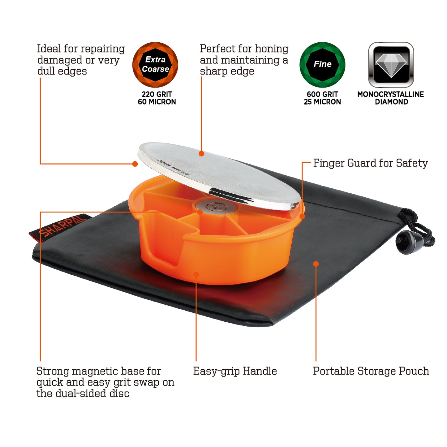 216N FACEOFF™ DUAL-GRIT DIAMOND TOOL SHARPENER