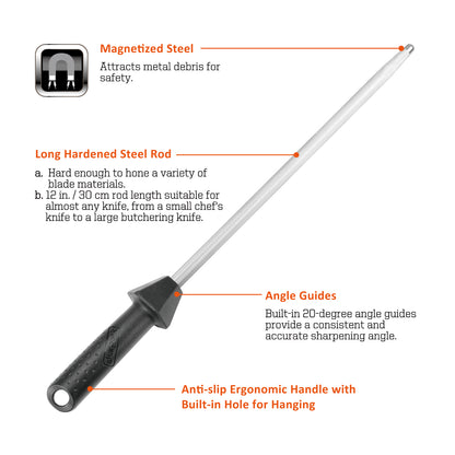 108S 12 inch Sharpening Steel