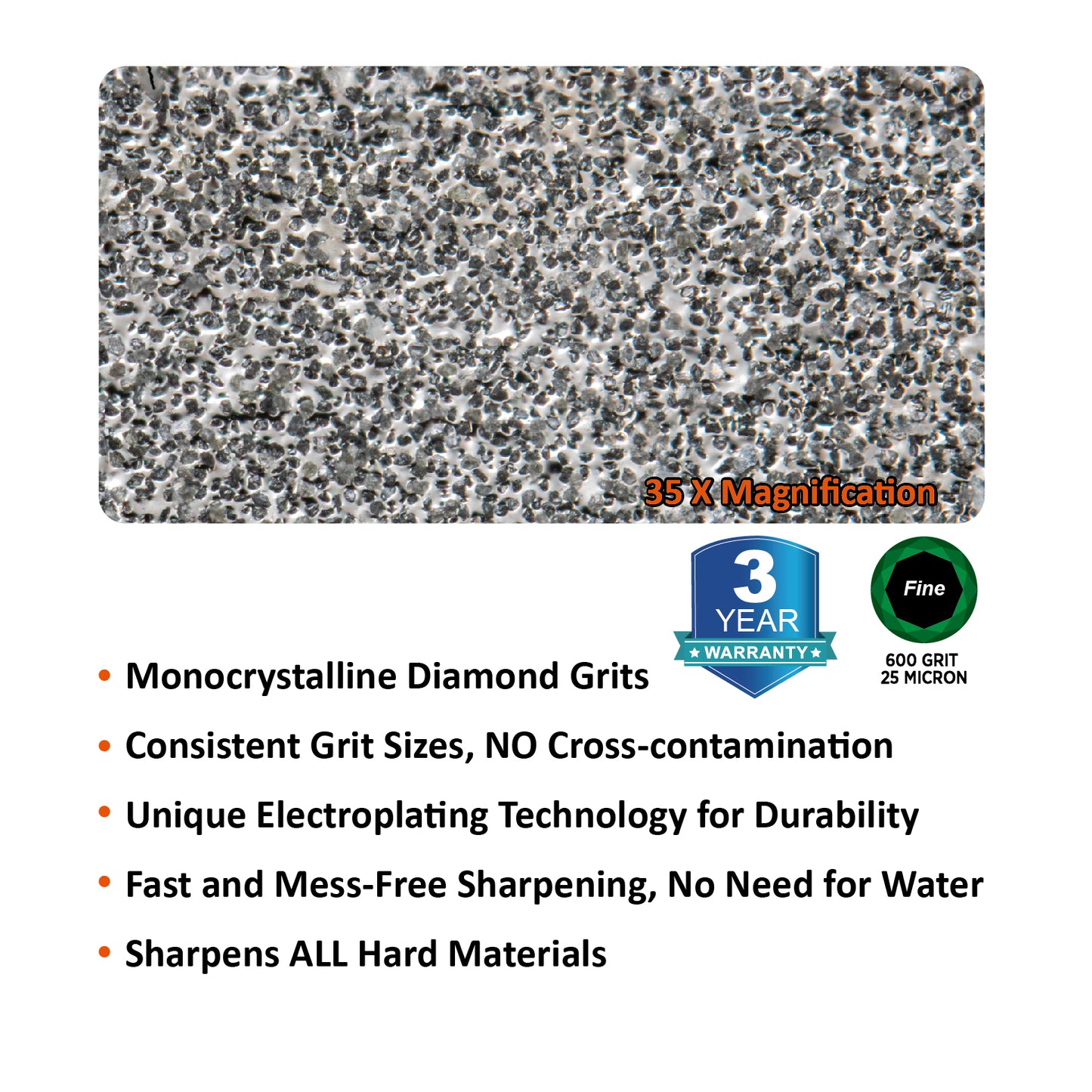 114N Diamond Sharpening Stone Fine 600 Grit
