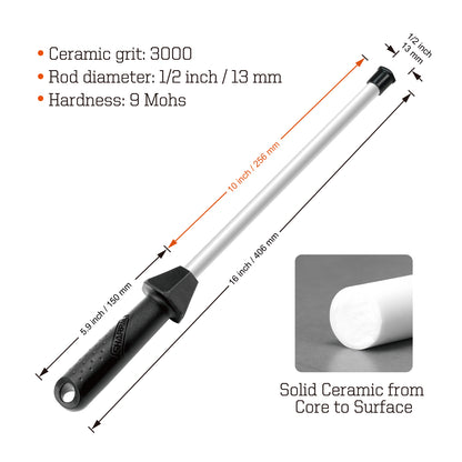 118H 10 in. Ceramic Sharpening Rod