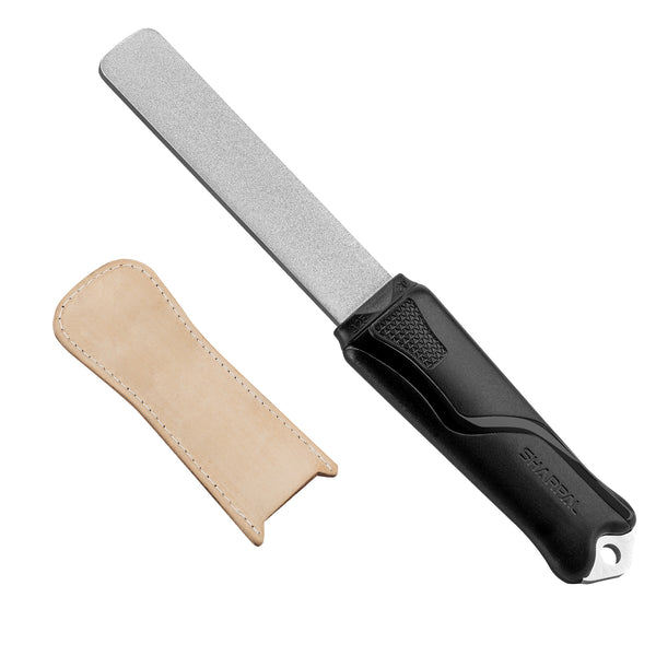 127N Dual-Grit (Coarse 325 / Extra Fine 1200) Diamond Sharpening Stone with Leather Strop