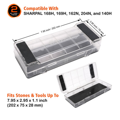 160H 2PCS 2-in-1 Sharpening Stone Holder & Storage Case