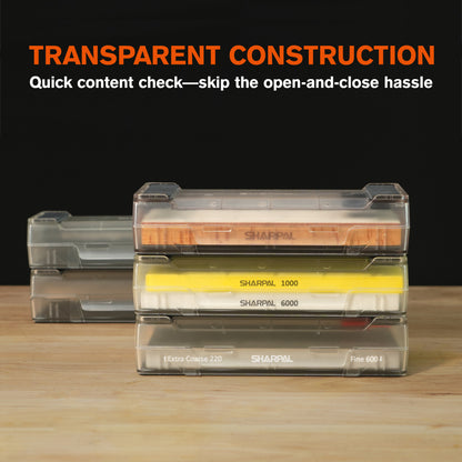 160H 2PCS 2-in-1 Sharpening Stone Holder & Storage Case