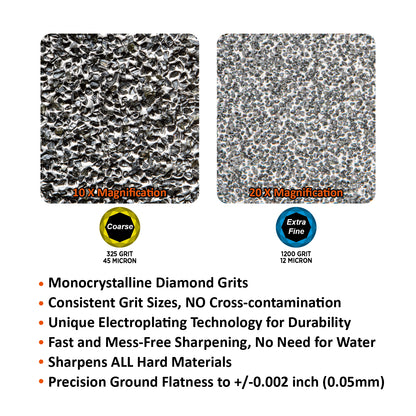 156N Dual-Grit Diamond Whetstone 6” x 2.5” / 152 x 63 mm
