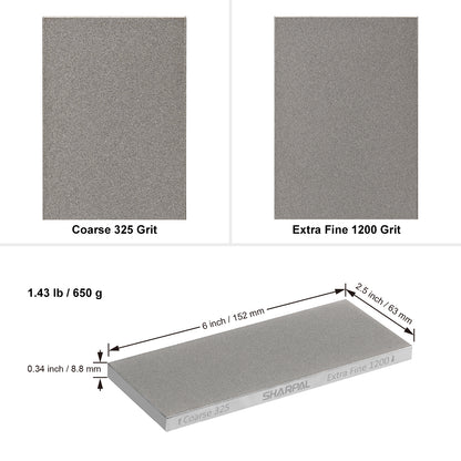 156N Dual-Grit Diamond Whetstone 6” x 2.5” / 152 x 63 mm