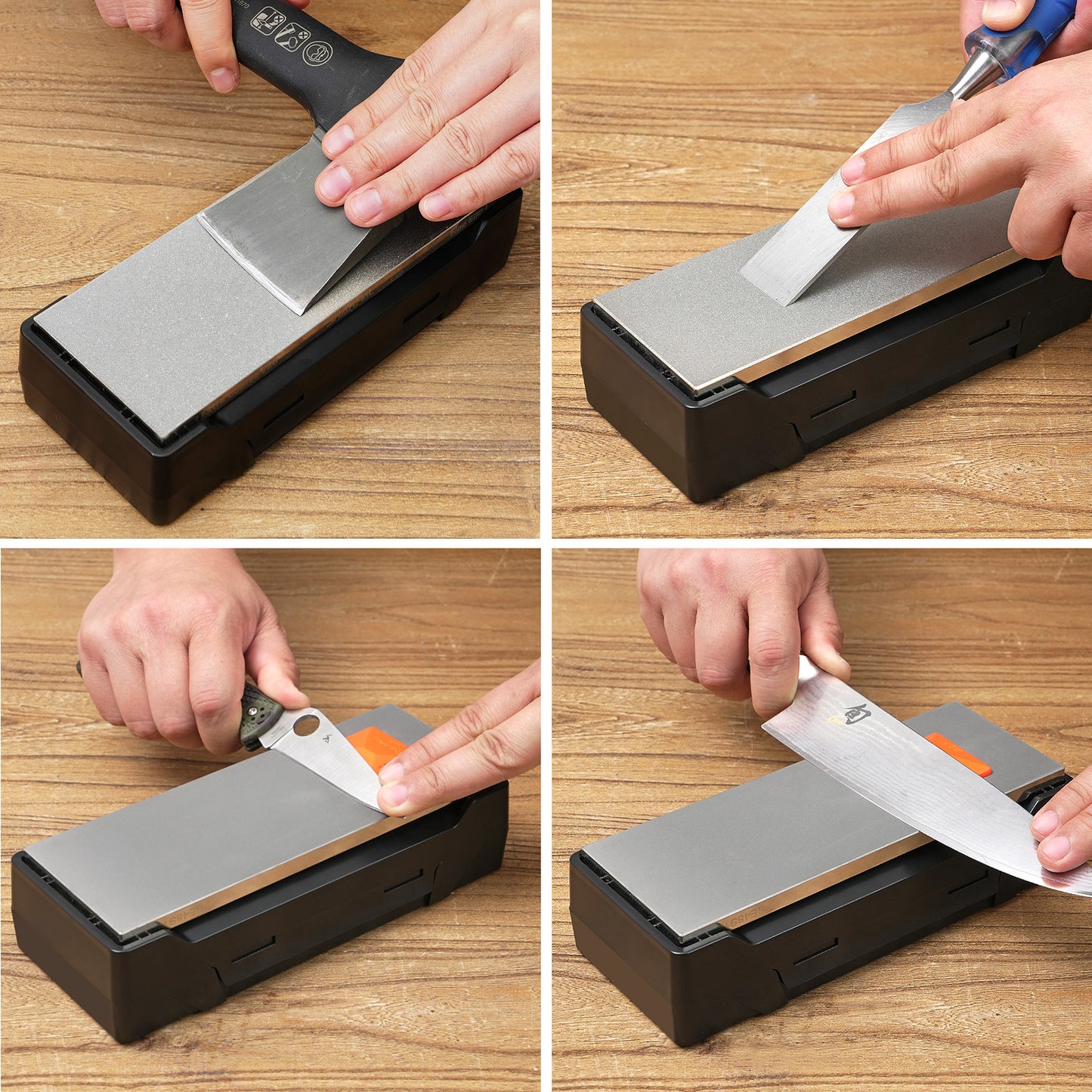 163N Double-Sided Diamond Sharpening Stone Whetstone Knife Sharpener Extra Coarse 220 / Fine 600 Grit