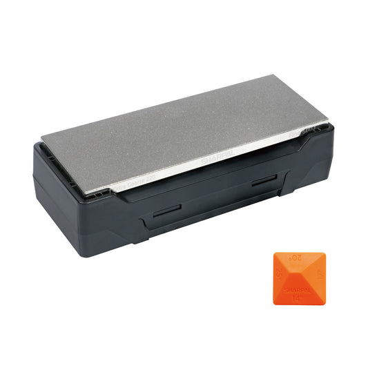 163N Double-Sided Diamond Sharpening Stone Whetstone Knife Sharpener Extra Coarse 220 / Fine 600 Grit
