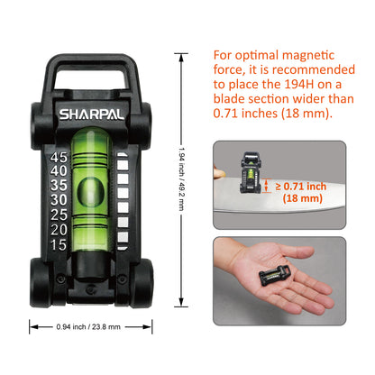 194H Holdbubble Sharpening Angle Guide