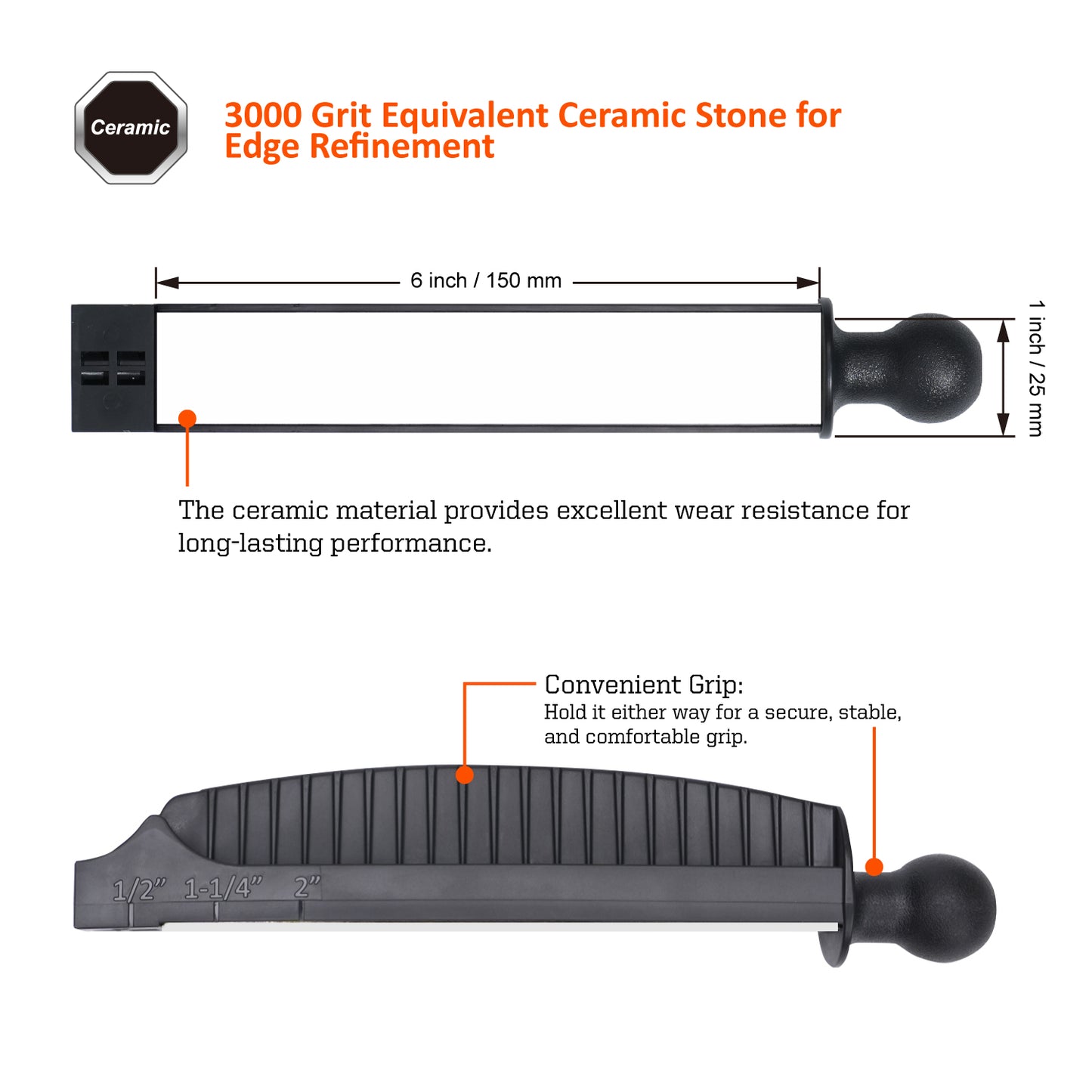 202H-R6 1-Piece Ceramic Stone