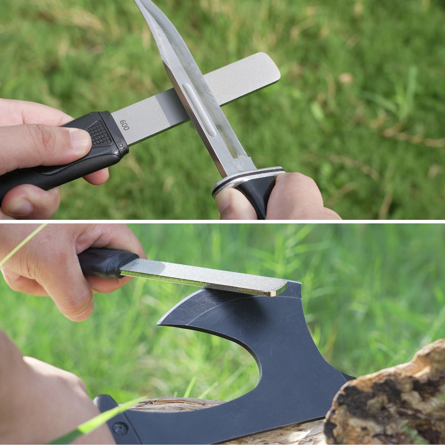 120N Dual-Grit Diamond Sharpener, Extra Coarse 220 grit & Fine 600 grit