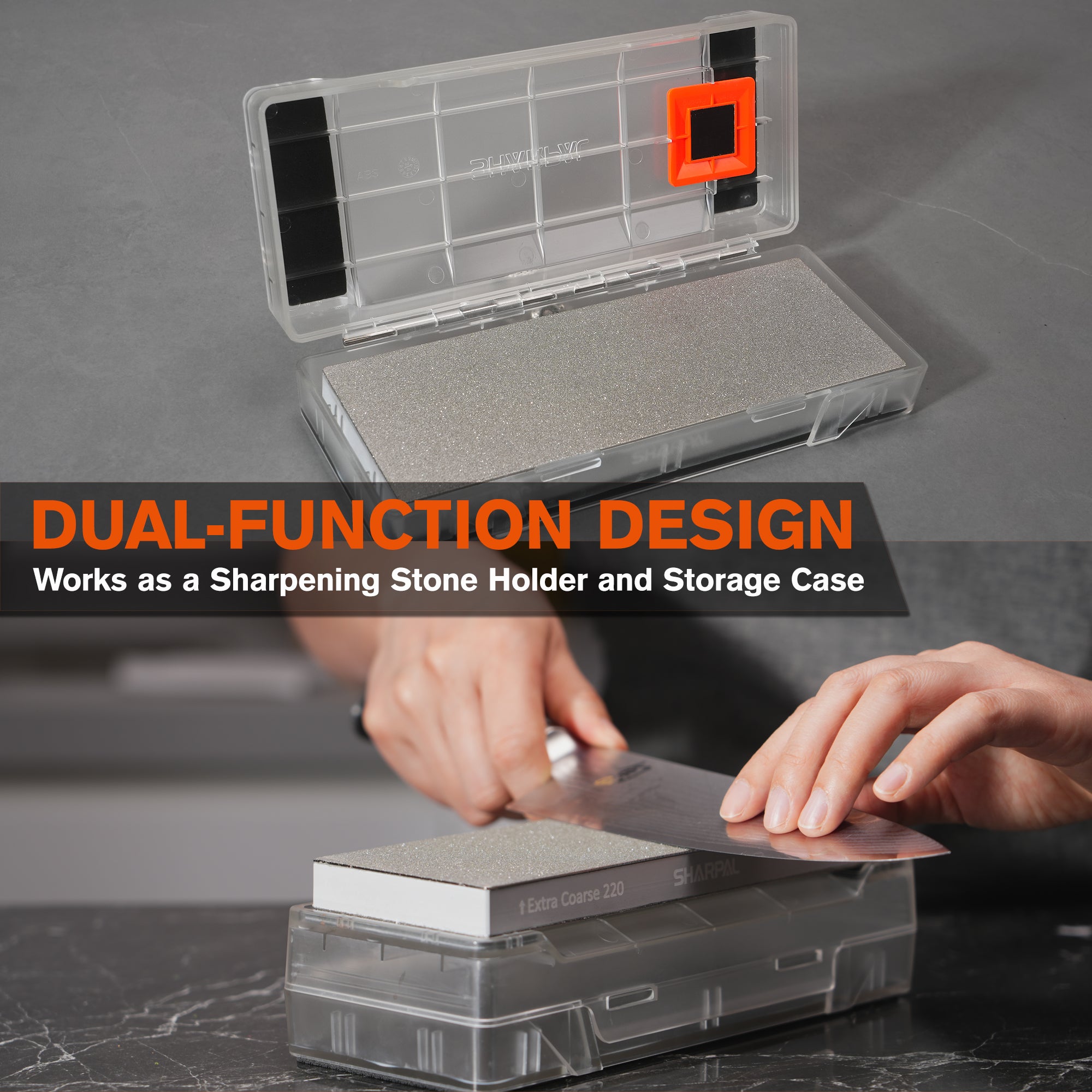 160H 2PCS 2-in-1 Sharpening Stone Holder & Storage Case – SHARPAL
